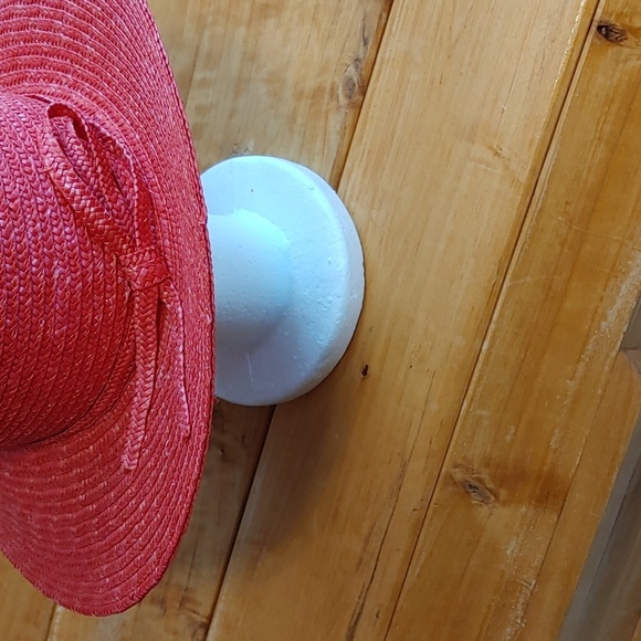 Betmar New York Pink Straw Sun Hat With Bow - Picture 5 of 9